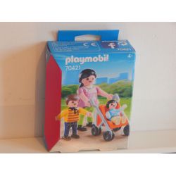 Maman Poussette Bebe Et Enfant En Coffret Neuf Playmobil Klikobil